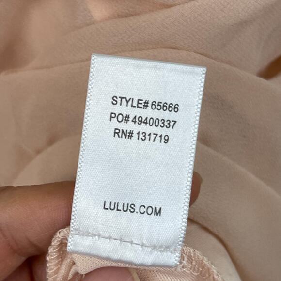 Lulus World on a String Dress Womens Medium Pink Lace-Up Maxi Short Sleeve - Picture 10 of 16